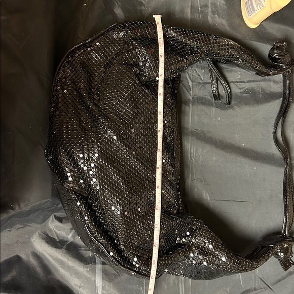 Jana Feifer sequin black bag 14 inches wide by 17 inches strap to bottom of bag - Picture 3 of 4
